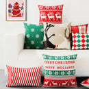 GobekUsa Christmas Cotton Linen Pillowcases - Decorative Sofa Cushion Cover in Various Sizes