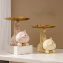 GobekUsa Lucky Cat Statue Ornaments for Home Decor and Storage