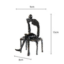 GobekUsa Gymnast Metal Handicraft Figure Home Decor Figurine Table Sculpture Accessory