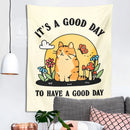 GobekUsa Cat Tapestry: Mushroom Flower Moon Boho Decor for Living Room, Kids Room