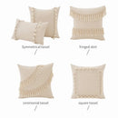GobekUsa Boho Macrame Woven Cushion Cover for Home Decor, Comfy Farmhouse Pillow Case