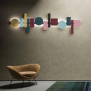 GobekUsa Geometric Flush Mount Macaron Lamp for Living Room Bedside Lighting