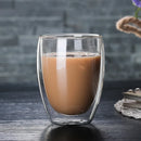 GobekUsa Double Wall Glass Cup for Coffee Milk Juice Tea - High-resistance Drinkware