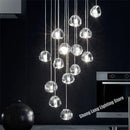 GobekUsa Crystal LED Chandelier Water Droplet Design Luxury Ball Hanging Lamp