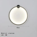GobekUsa Gold Black Ring LED Wall Light Living Room Bedroom Lamp Seconce
