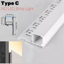 GobekUsa LED Aluminum Profile Recessed Waist Line Channel for Backlighting Corners