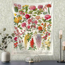 GobekUsa Botanical Map Tapestry: Retro Boho Wall Hanging for Dorm or Living Room
