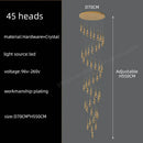 GobekUsa Crystal Pendant Chandelier for High Ceilings