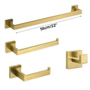 GobekUsa Brushed Gold Bathroom Set: Towel Bar, Robe Hook, Shelf, Tissue Holder & Accessories