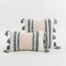 GobekUsa Blue Grey Stripe Tufted Cushion Cover 45x45cm/30x50cm for Home Decoration