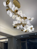 GobekUsa Gold Grape Chandelier Glass Pendant Lights for Living Room & Dining Room