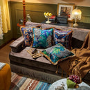 GobekUsa Jungle Animal Collection Cushion Cover with Gold Tassel Fringe - Luxury Satin Pillowcase