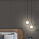 GobekUsa Gold Iron Pendant Lamp with Glass Ball Drops for Bedroom Lighting