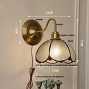 GobekUsa Glass Brass Wall Sconce LED Light Fixture for Dining Living Room
