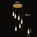 GobekUsa LED Pendant Staircase Chandeliers for Living Room - Modern Indoor Lighting