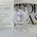GobekUsa Kawaii Rabbit Glass Goblet: Cute Juice Cup for Girls