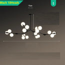 GobekUsa Glass Balls LED Pendant Lights: Modern Branches Style Chandeliers for Living Room