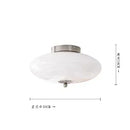 GobekUsa Bauhaus Cream White Glass Ceiling Lamp LED Light