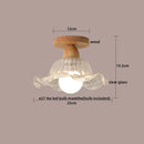 GobekUsa LED Ceiling Lamp Modern Style Wood Glass Luminaria