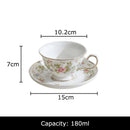 GobekUsa Gold-plated Classical Ceramic Cup & Saucer Set for Dining Table Coffee Afternoon Tea
