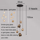 Modern Ring Pendant Chandelier in Iron, Acrylic, Glass