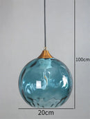 GobekUsa Glass Ball Pendant LED Chandelier for Bedroom Dining Room Kitchen