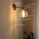 GobekUsa LED Glass Wall Lights Modern Decor for Bedroom Living Room Bar Balcony.