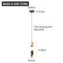 Black Natural Stone Cylinder Pendant Light