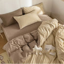 GobekUsa Japanese Grid Print Bedding Set for All Seasons, Queen/King Size Quilt Cover
