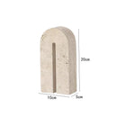GobekUsa Archway Shape Travertine Sculpture Figurine Statue for Home Decor