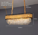 GobekUsa High-end Luxury Crystal Ceiling Chandelier for Kitchen Dining Living Room
