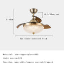GobekUsa Copper Bronze Ceiling Fan Light Remote Control 6-speed Reversible Silent Design