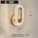 GobekUsa Crystal LED Wall Lamp: Modern Nordic Sconces for Living Room Bedroom Decor
