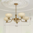 GobekUsa Glass Ball Pendant Chandelier LED Lamp for Modern French Bedroom
