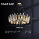 GobekUsa Crystal LED Chandelier: Modern Luxury Pendant Light for Bedroom, Restaurant, and Home Decor