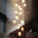 GobekUsa Gold Crystal Staircase Chandelier | Luxury Indoor Lighting Fixtures