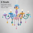 GobekUsa Crystal Chandelier: Modern Macaron Color Children Room Luminaire