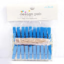 GobekUsa 50-Piece Mini Wooden Clips for Photos Crafts, 25mm Small Clothespin Decoration