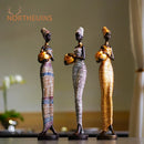 GobekUsa Black Woman Resin Figurine: Exotic Decor for Home Living Room, Bedroom, Desktop