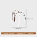 GobekUsa Iron Glass LED Wall Light for Living Room Bedside Table Restaurant Home Decorations