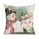 GobekUsa Christmas Pillowcase: Santa Claus Snowman Print for Living Room Sofa Decor