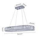 GobekUsa Crystal Oval Design LED Chandelier: Modern Large Pendant Light for Living Room & Bedroom