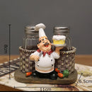 GobekUsa Bearded Chef Resin Figure Sculpture Modern Kitchen Desk Decor Ornaments