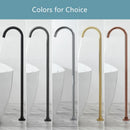 GobekUsa Brushed Gold Black Floor Mounted Bathtub Shower Faucet