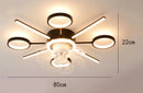 GobekUsa Kids Bedroom LED Ceiling Fan with Bladeless Design and Remote Control