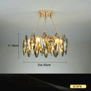 GobekUsa Crystal Chandelier Light: Modern LED Pendant Lamp for Bedroom & Living Room.