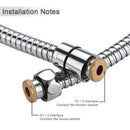 GobekUsa 3m Silver Stainless Steel Shower Hose for Common Faucet - Bathroom Accessory