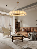 GobekUsa Brass Marble Ceiling Chandelier: Modern Living Room Dining Table Hanging Lamp