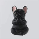 GobekUsa Bulldog Resin Statue Yoga Sculpture Miniature Figurine Home Garden Decor