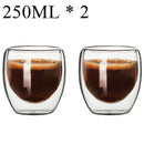 GobekUsa Double Wall Borosilicate Glass Mug Set for Tea Coffee Juice Bar Drinkware